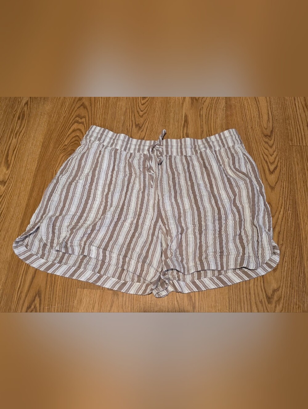 Pact Coastal Beach Vibes Striped Shorts Organic Cotton Gauze